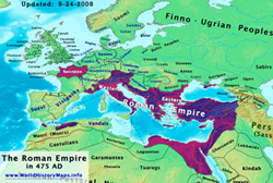 Roman Empire in 475 AD (OTL)