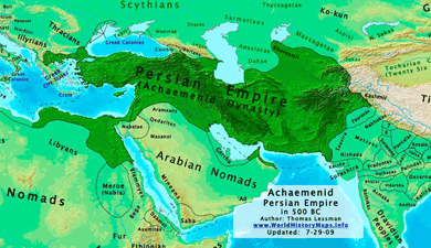 Persian Achaemenid Dynasty in 500 BC